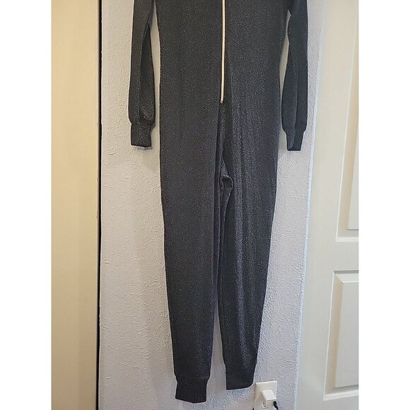 SAVAGE X FENTY Sleep & Shine Hooded Jumper In Black Caviar XS Sparkle One Piece - Picture 5 of 7